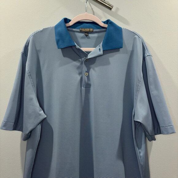 Peter Millar Summer Comfort Striped Performance Polo Shirt | Size L - Picture 5 of 11